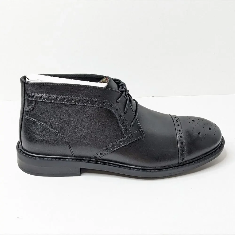 Dunham Gavin-Dun Chukka Boots, Black Leather, Men's 8.5 M